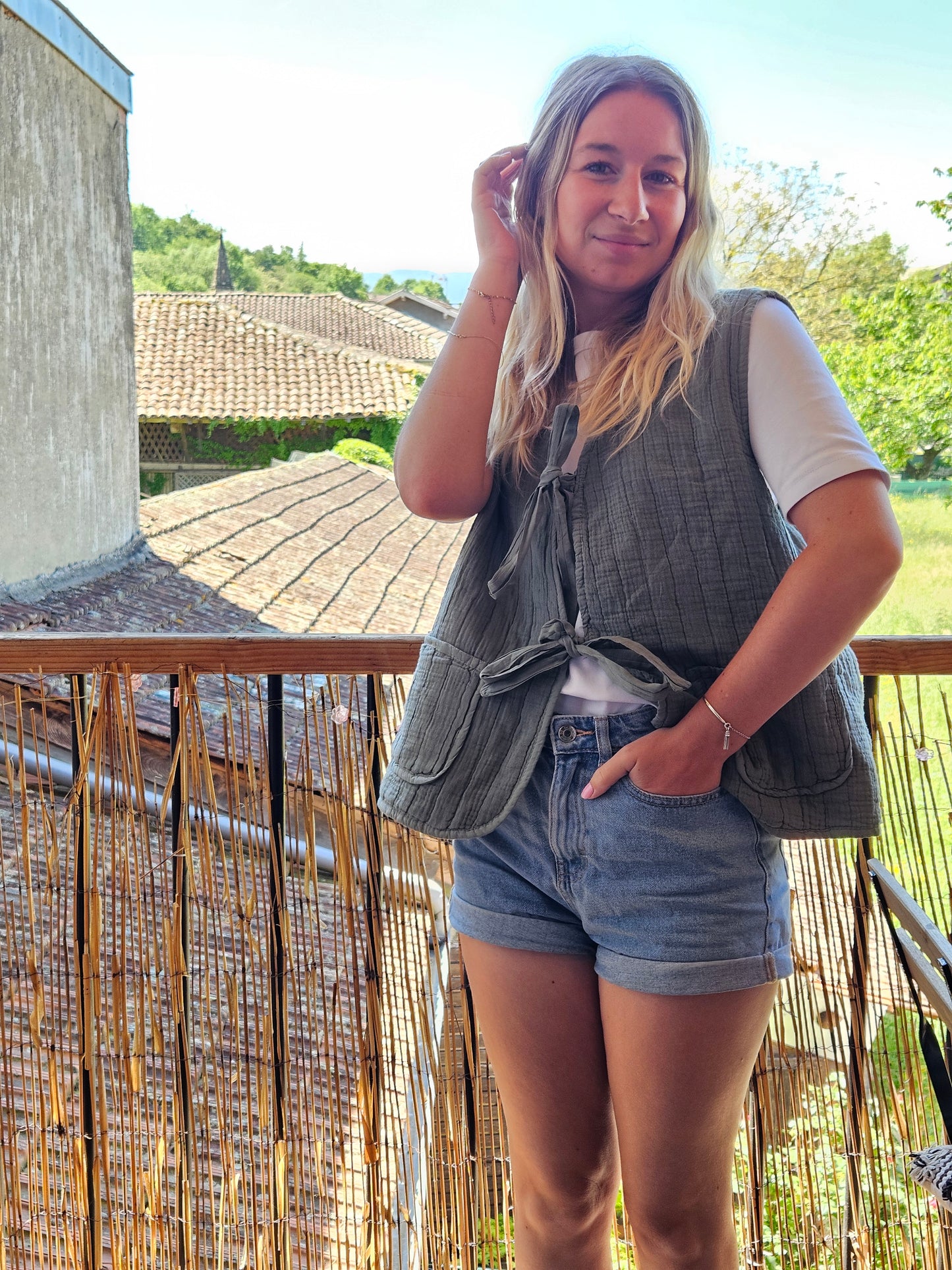 Veste sans manches kaki - Violette concept store