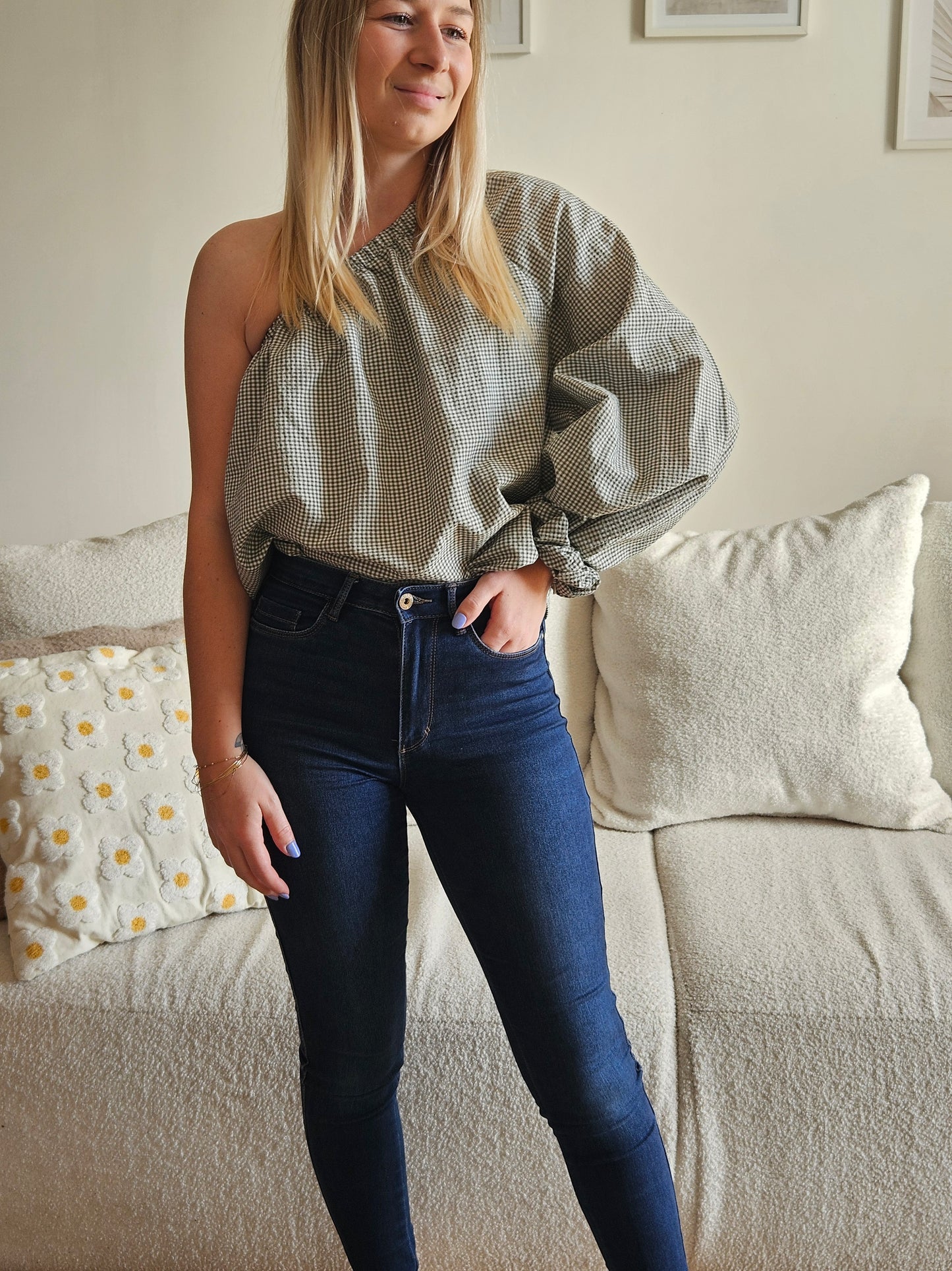Blouse asymétrique kaki - Violette concept store