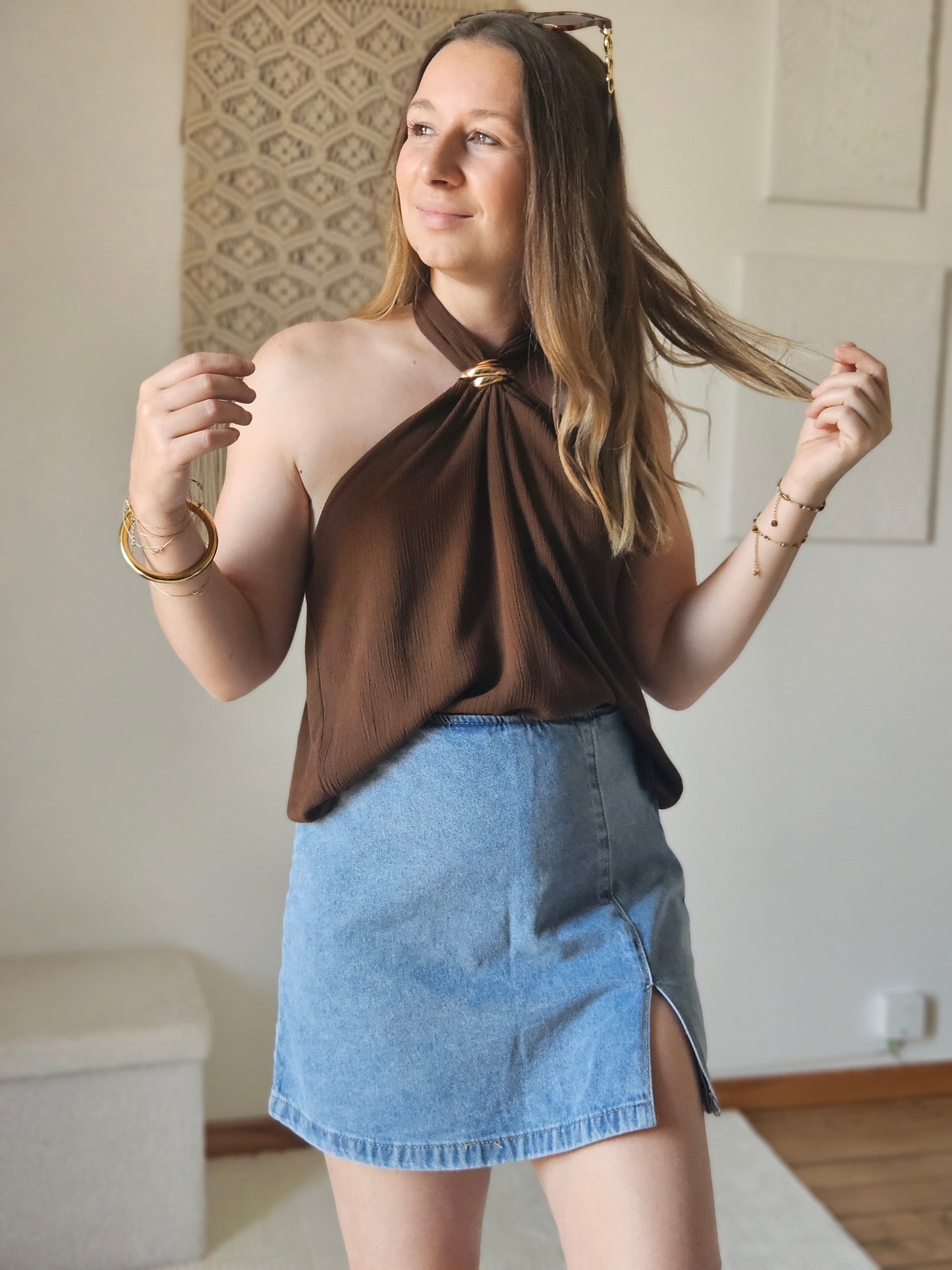 Top Dos-nu Marron - Violette concept store