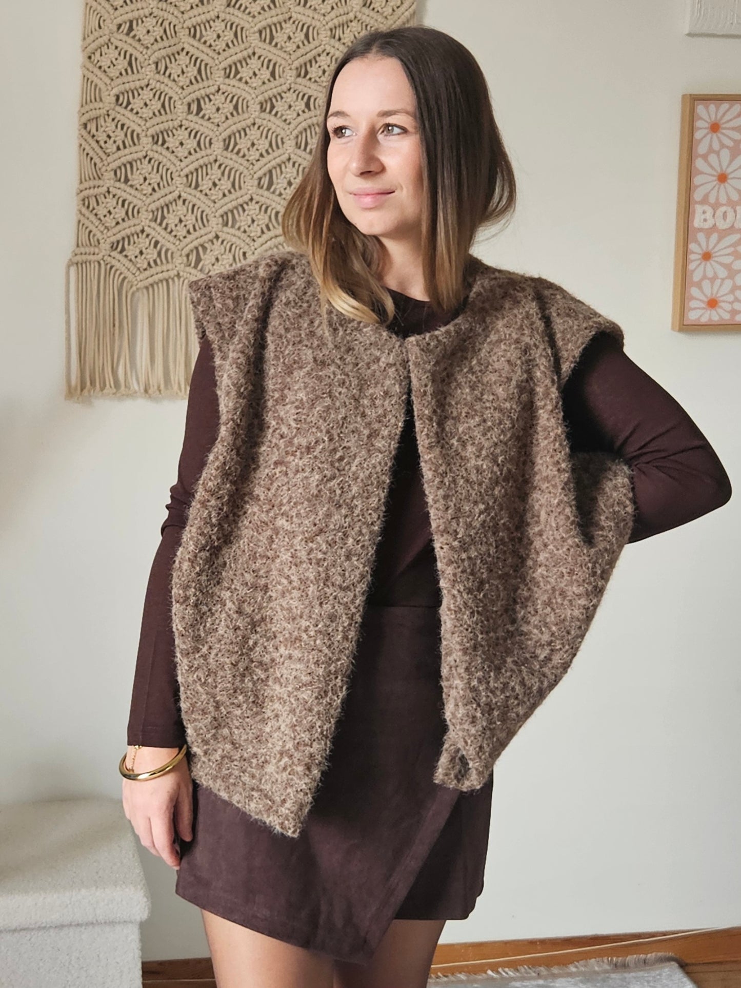 Veste sans manche chocolat