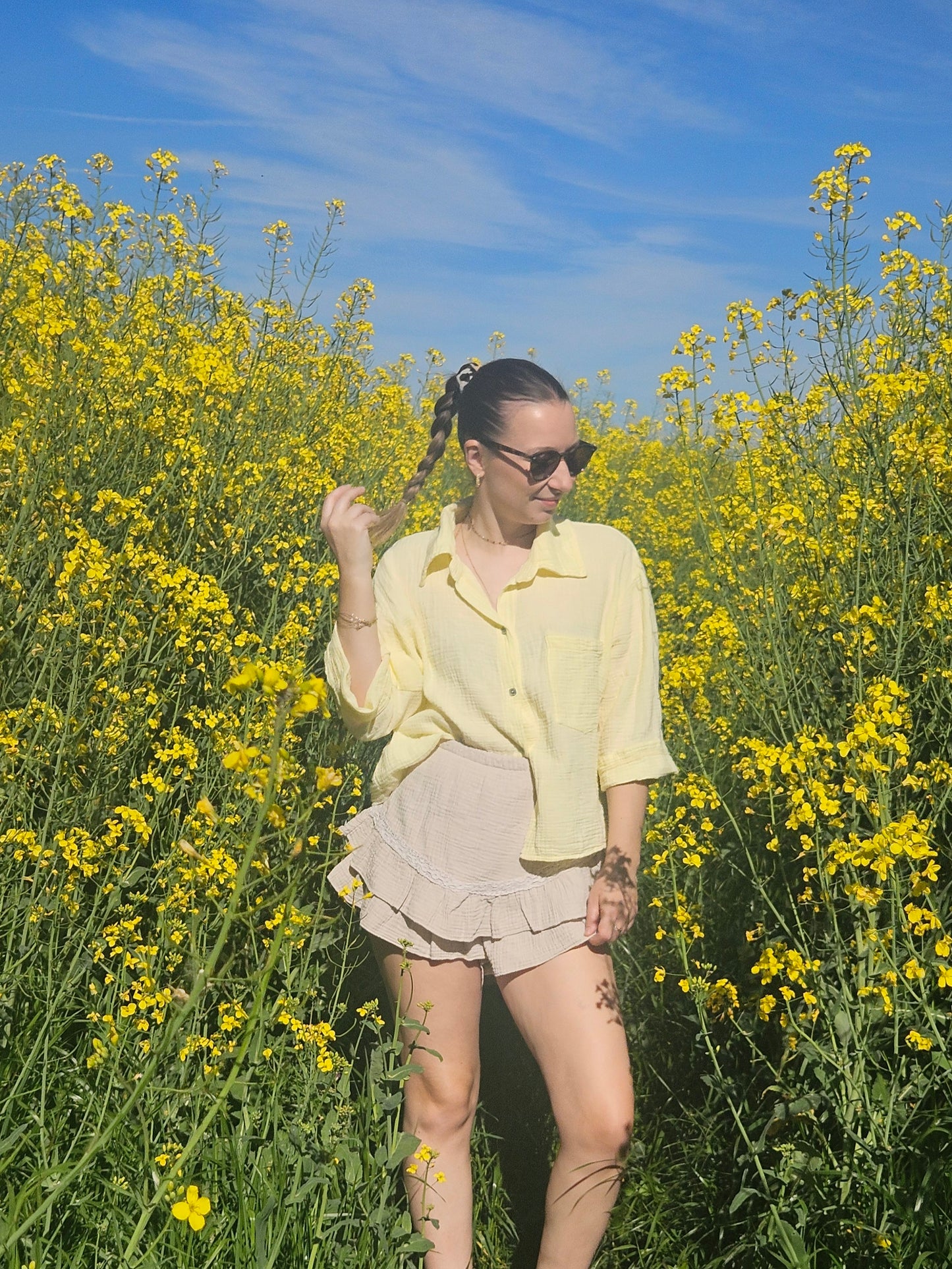 Jupe-short beige