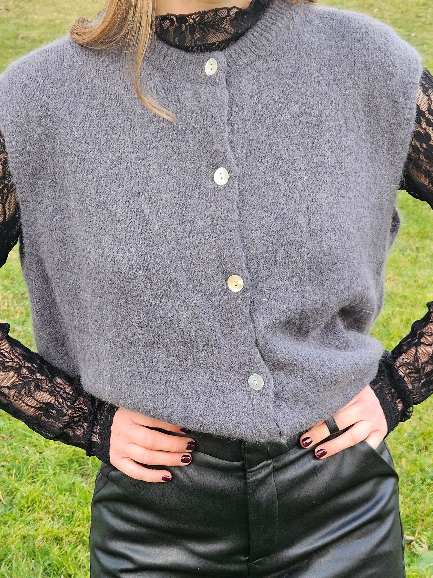 Gilet sans manches gris - Violette concept store