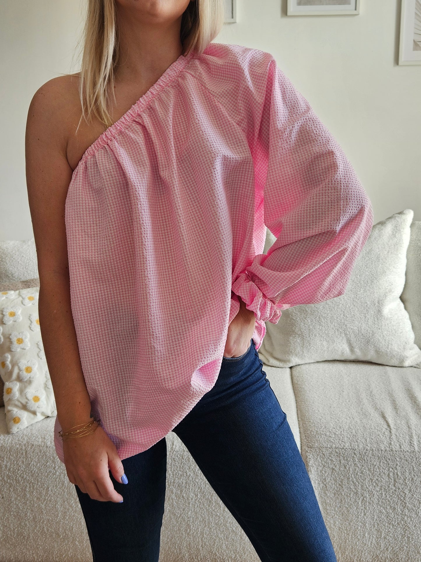 Blouse asymétrique rose - Violette concept store