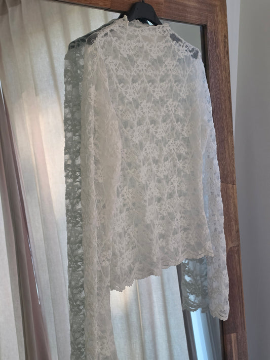 Top dentelle blanc - Violette concept store