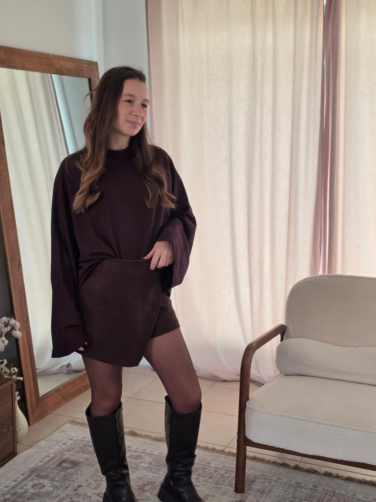 Haut basic bordeaux