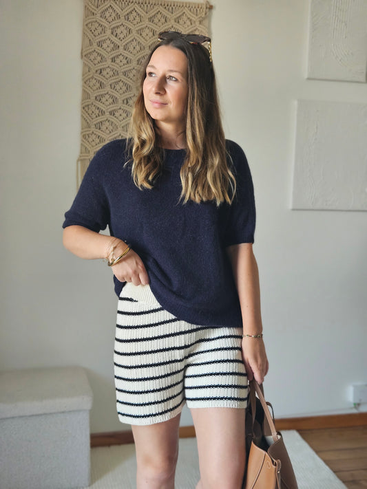 Short rayé