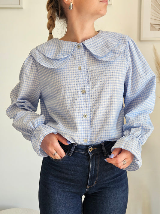 Blouse bleue vichy