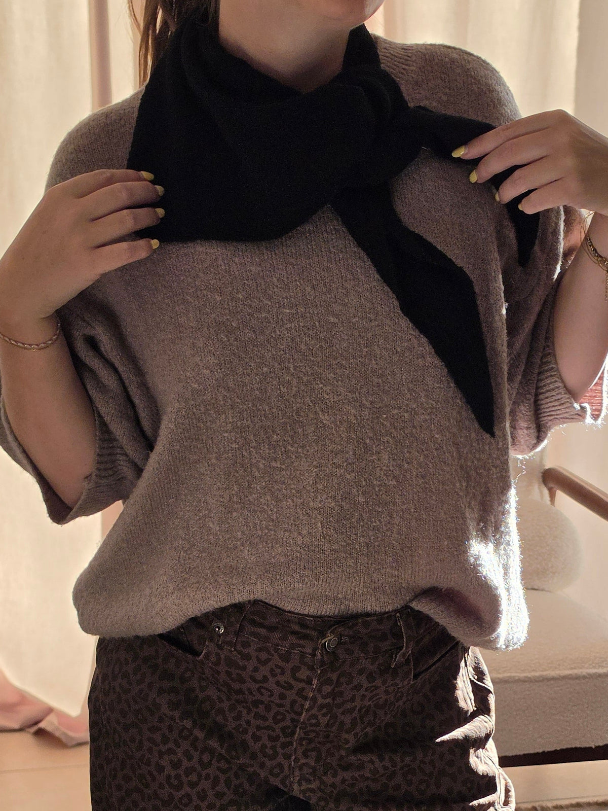Foulard maille - cœur