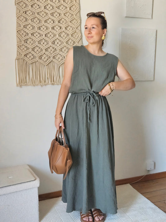 Ensemble bohème kaki