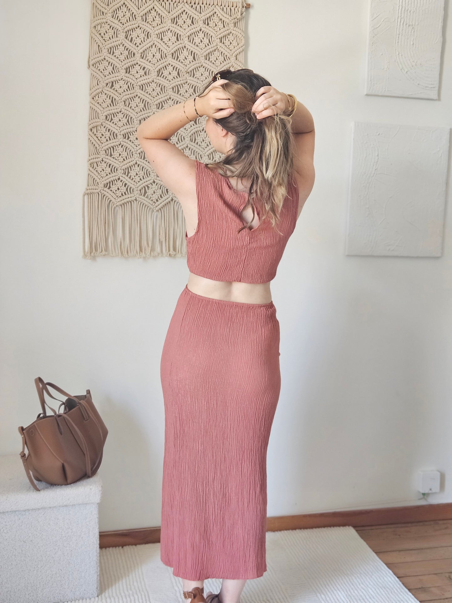 Robe Fendue Terracotta - Violette concept store
