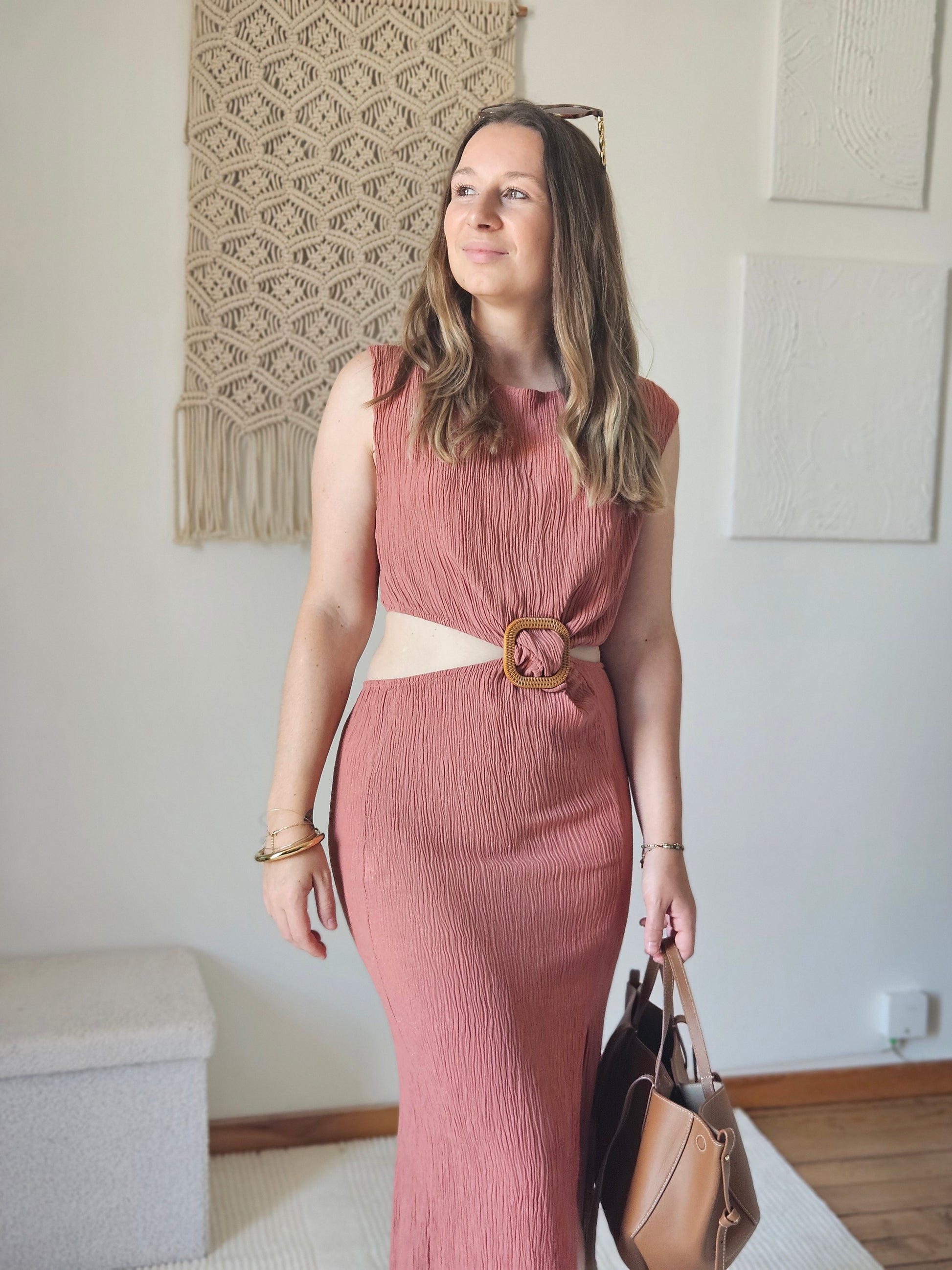 Robe Fendue Terracotta - Violette concept store