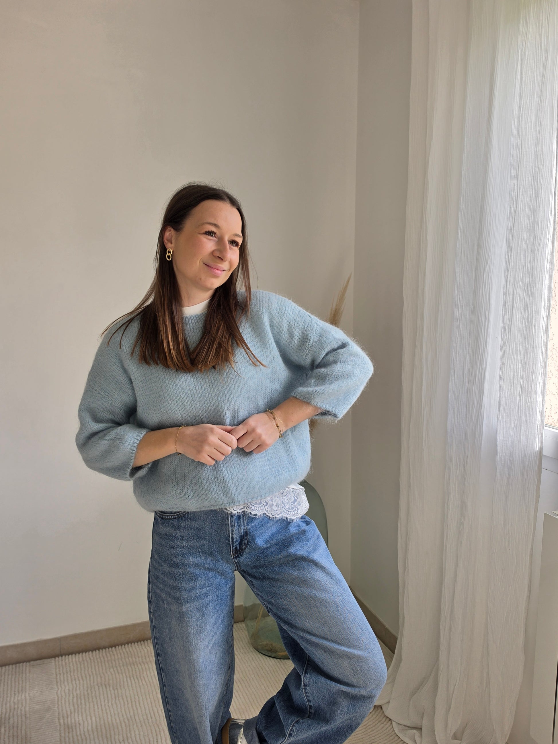 Pull bleu ciel - Violette concept store