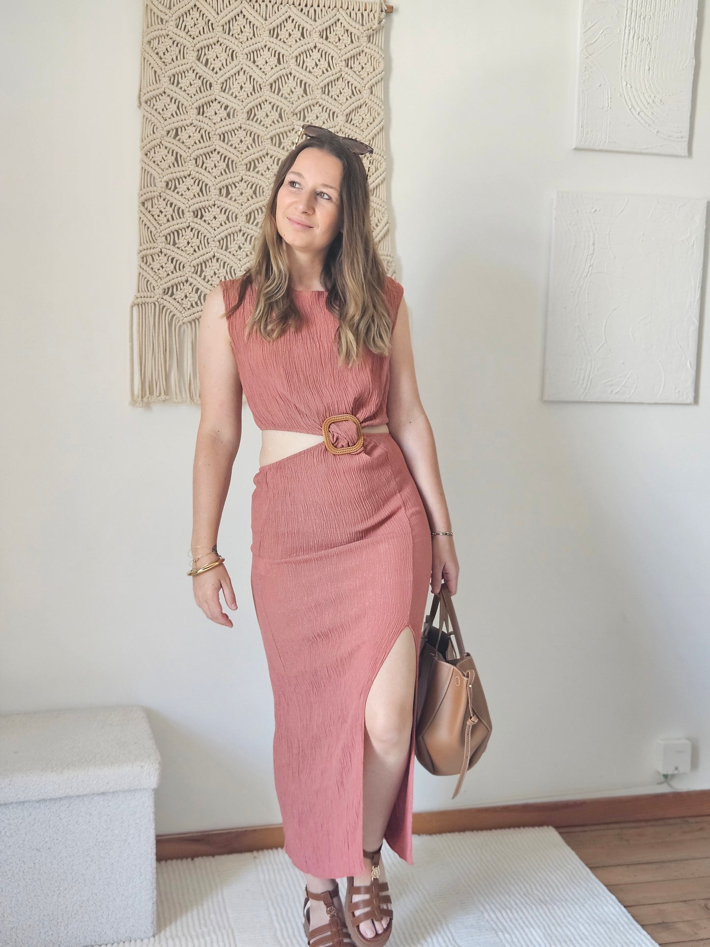 Robe Fendue Terracotta - Violette concept store