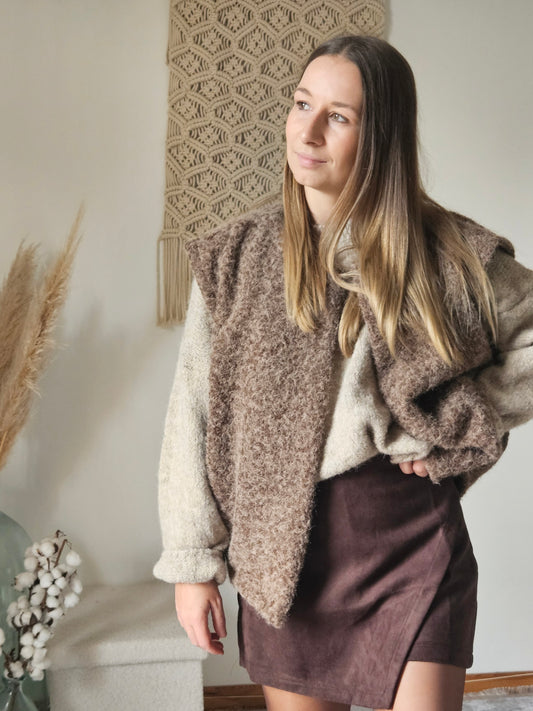 Veste sans manche chocolat