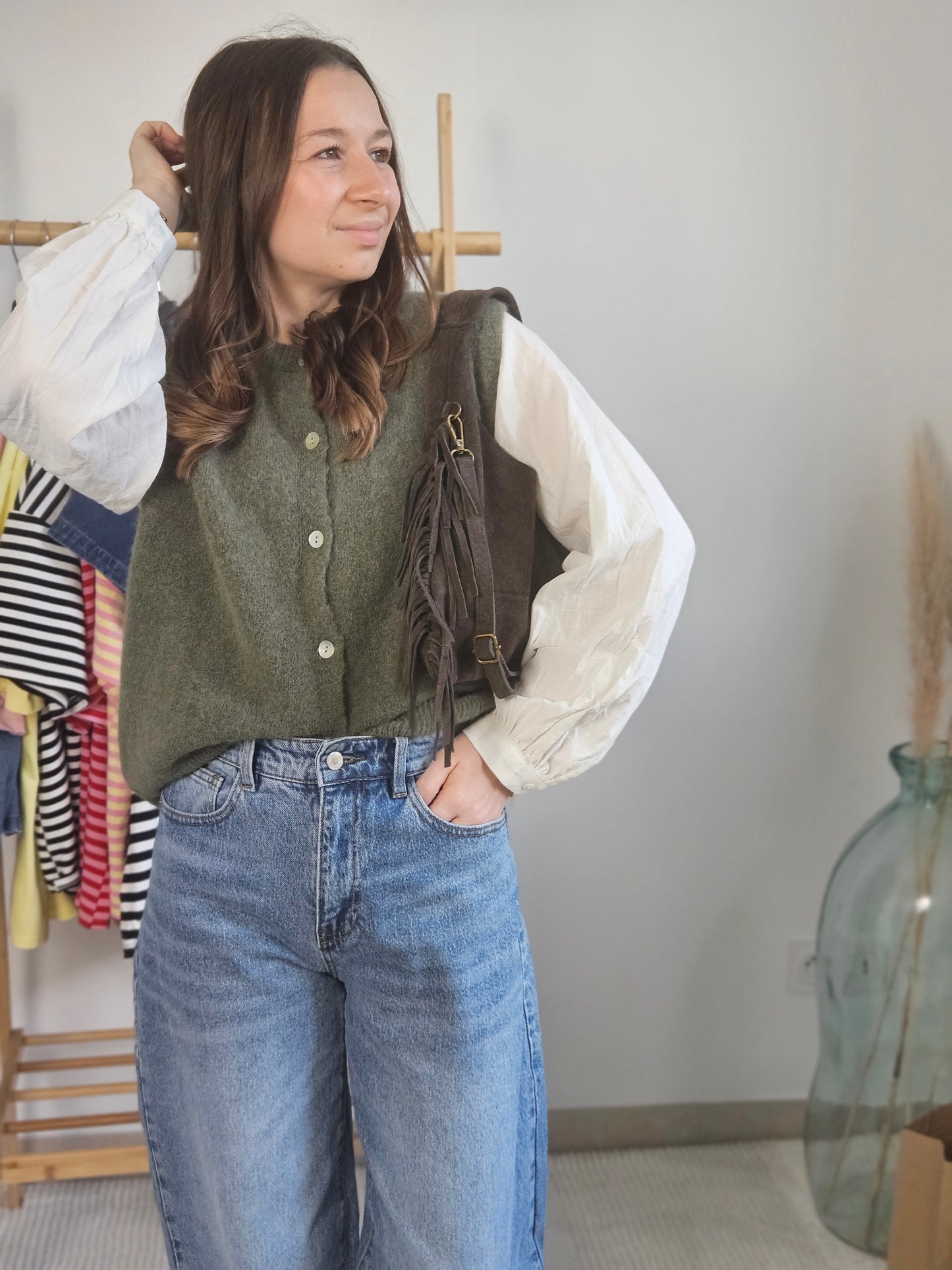 Gilet sans manches - Kaki - Violette concept store