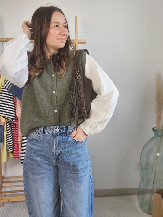 Gilet sans manches - Kaki - Violette concept store
