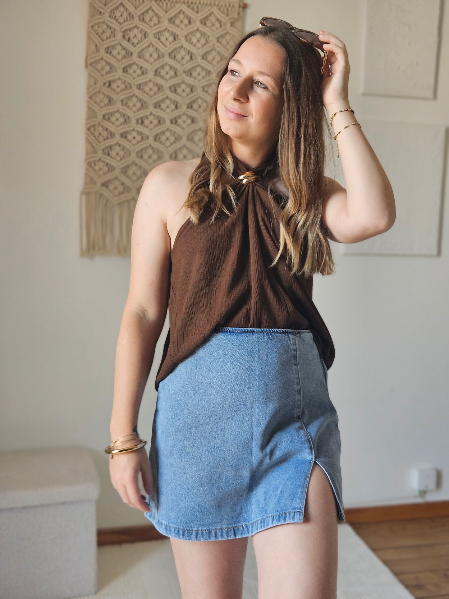 Top Dos-nu Marron - Violette concept store