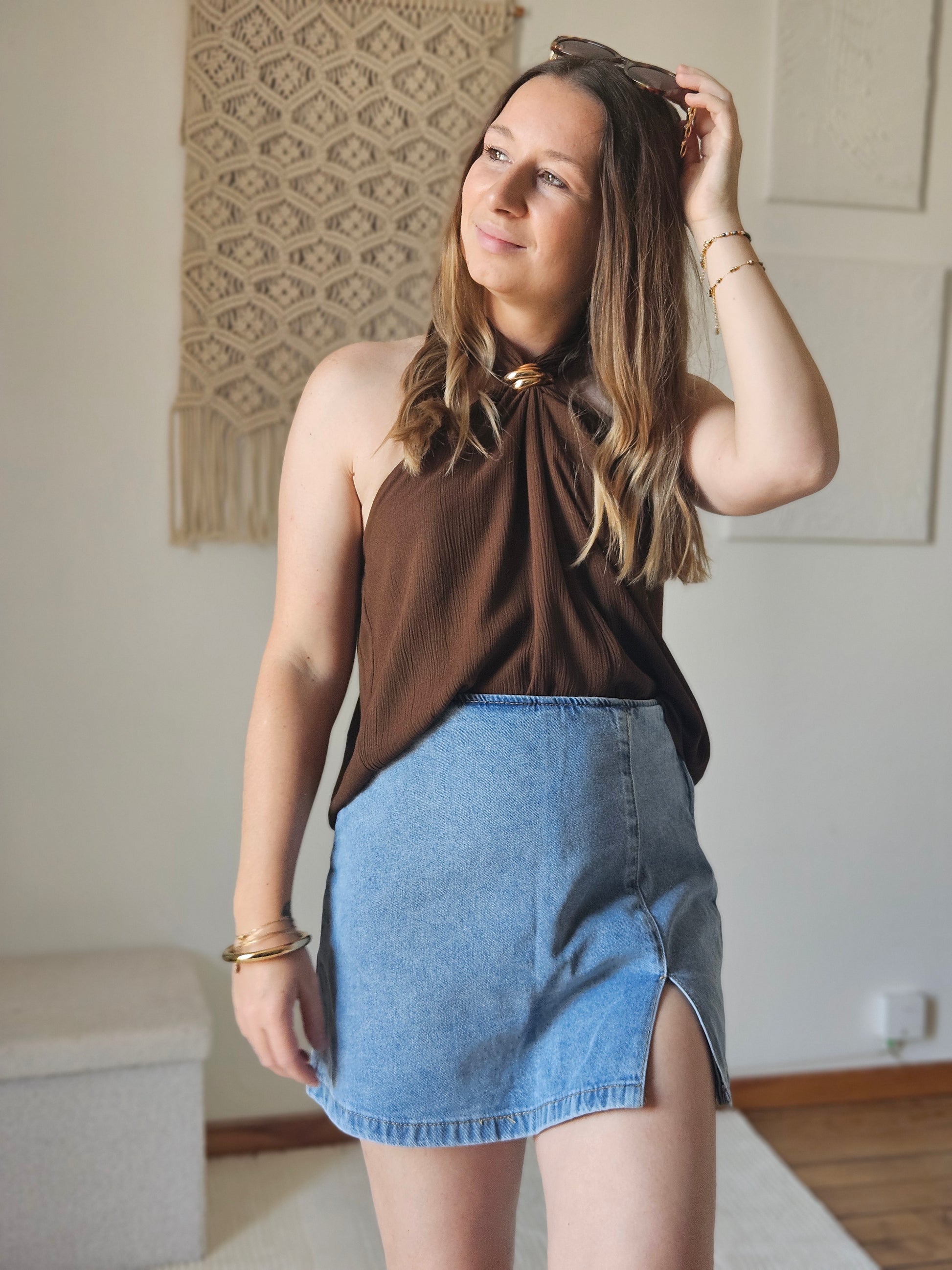 Top Dos-nu Marron - Violette concept store