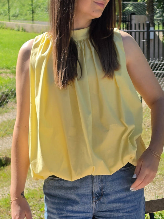 Top ballon jaune - Violette concept store