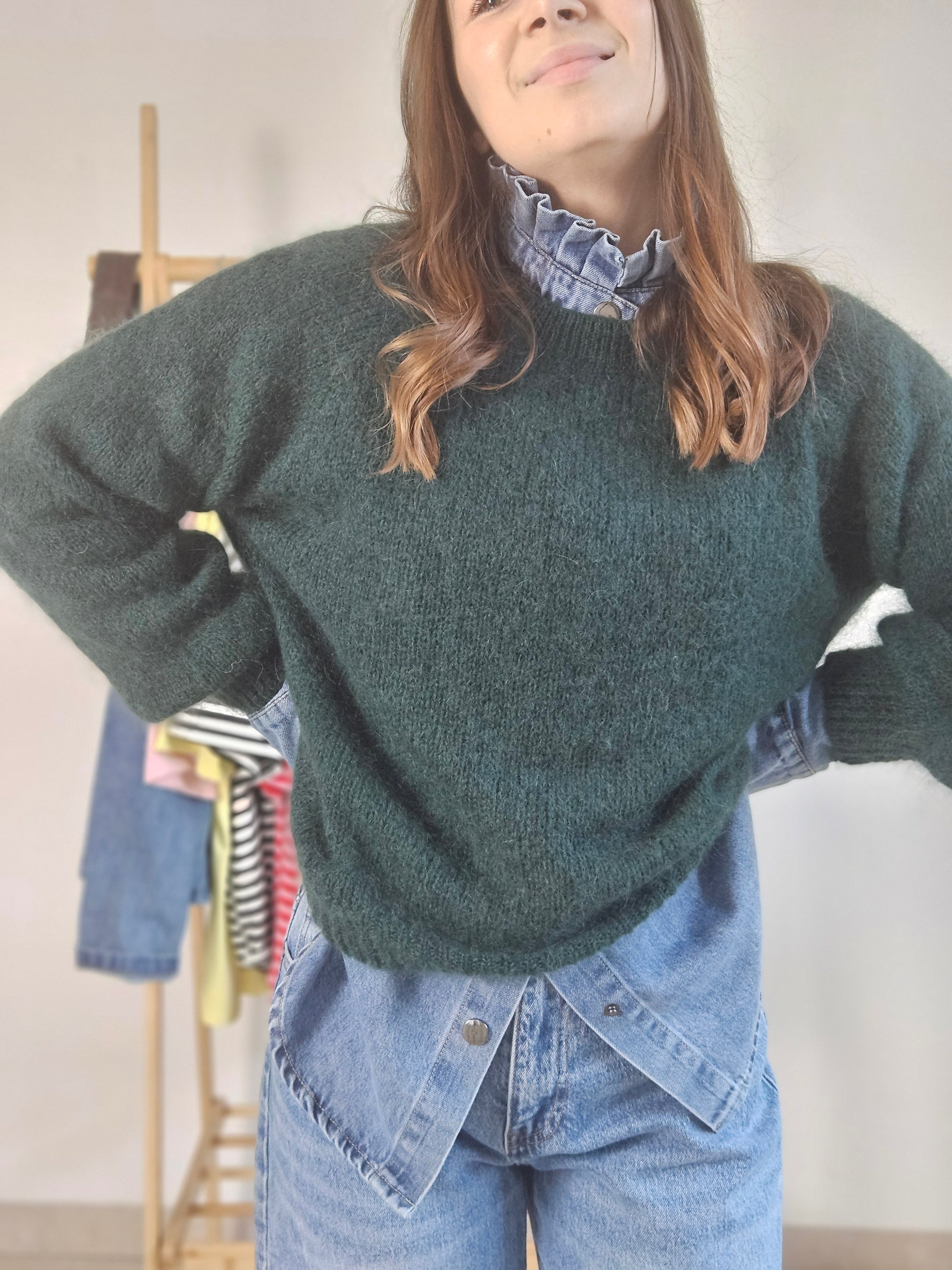 Pull en Mohair - Kaki - Violette concept store