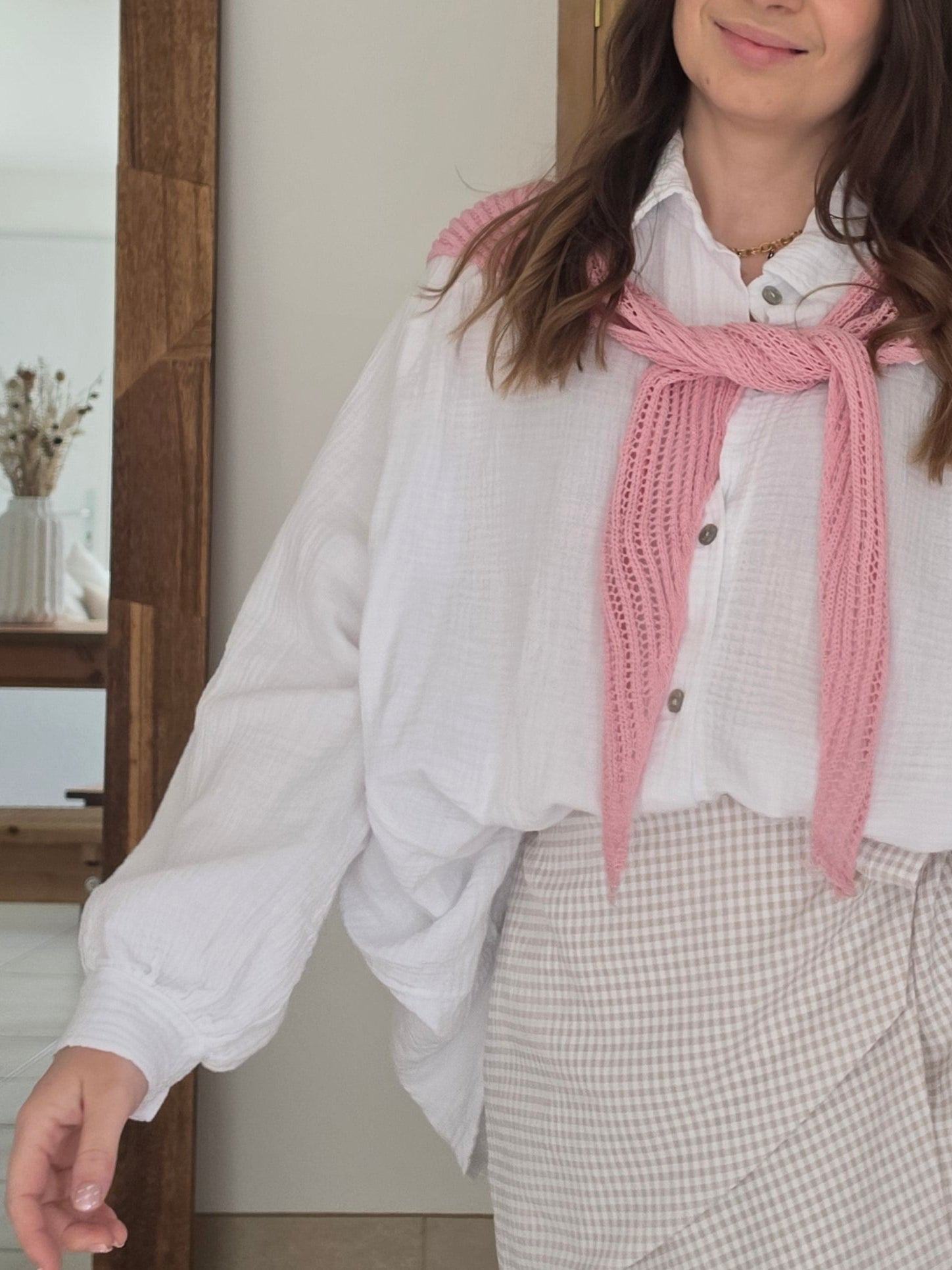 Chemise Gaze de Coton - Blanc - Violette concept store