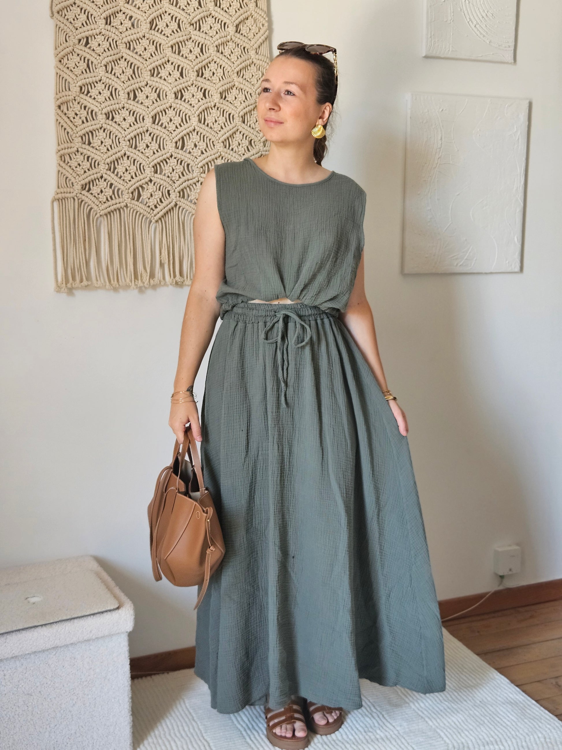 Ensemble bohème kaki - Violette concept store