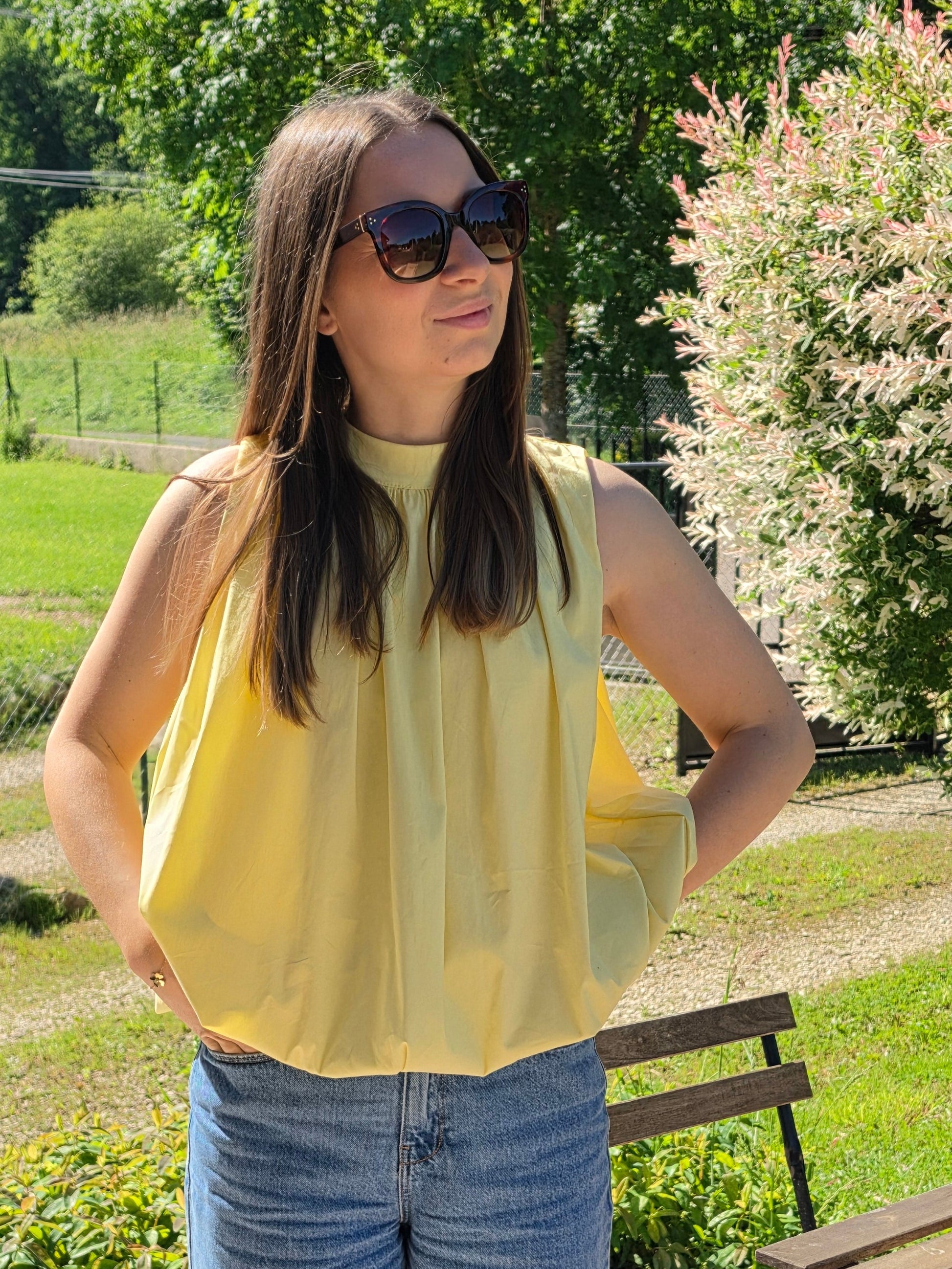 Top ballon jaune - Violette concept store