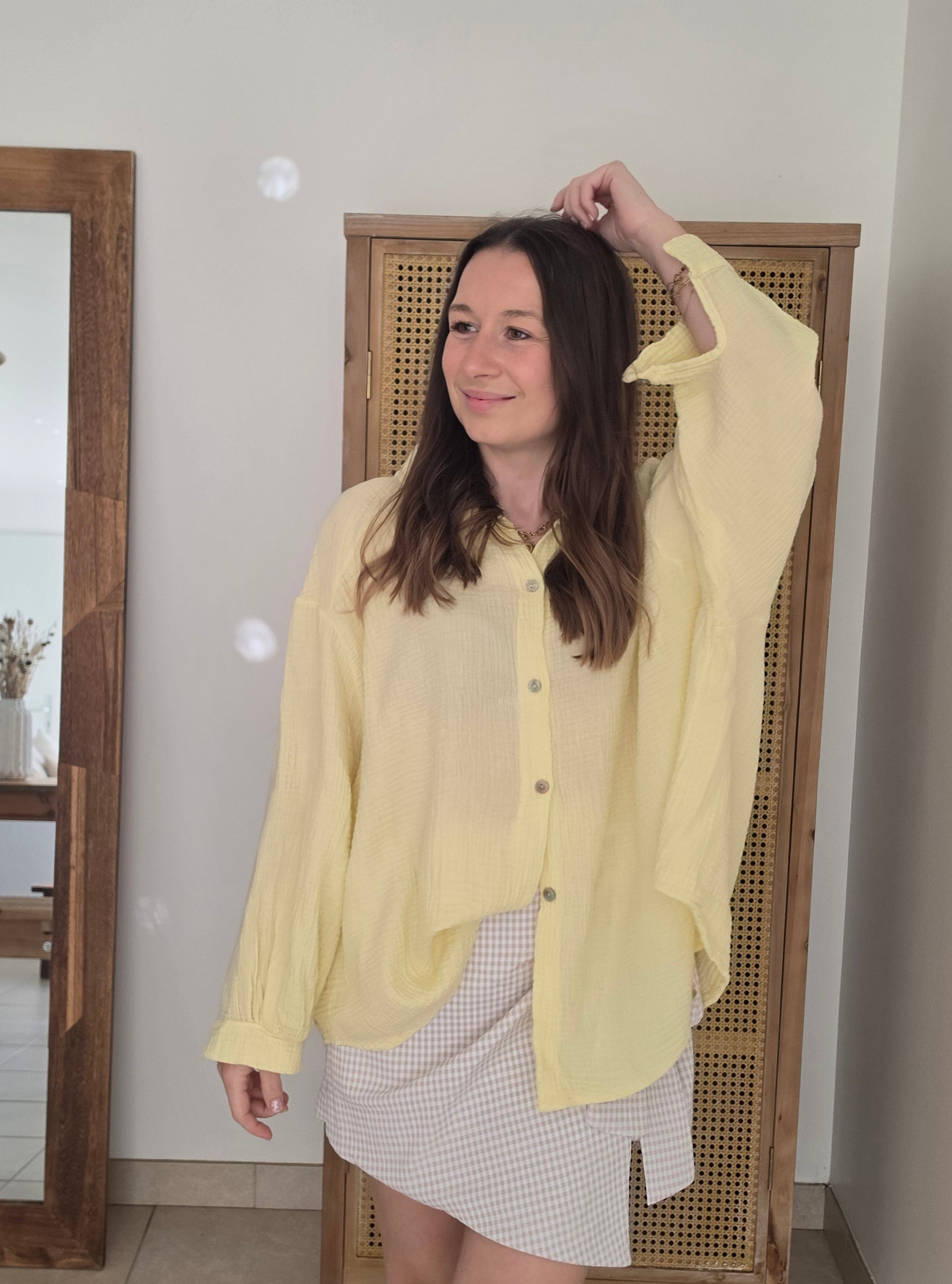 Chemise Gaze de Coton - Jaune - Violette concept store