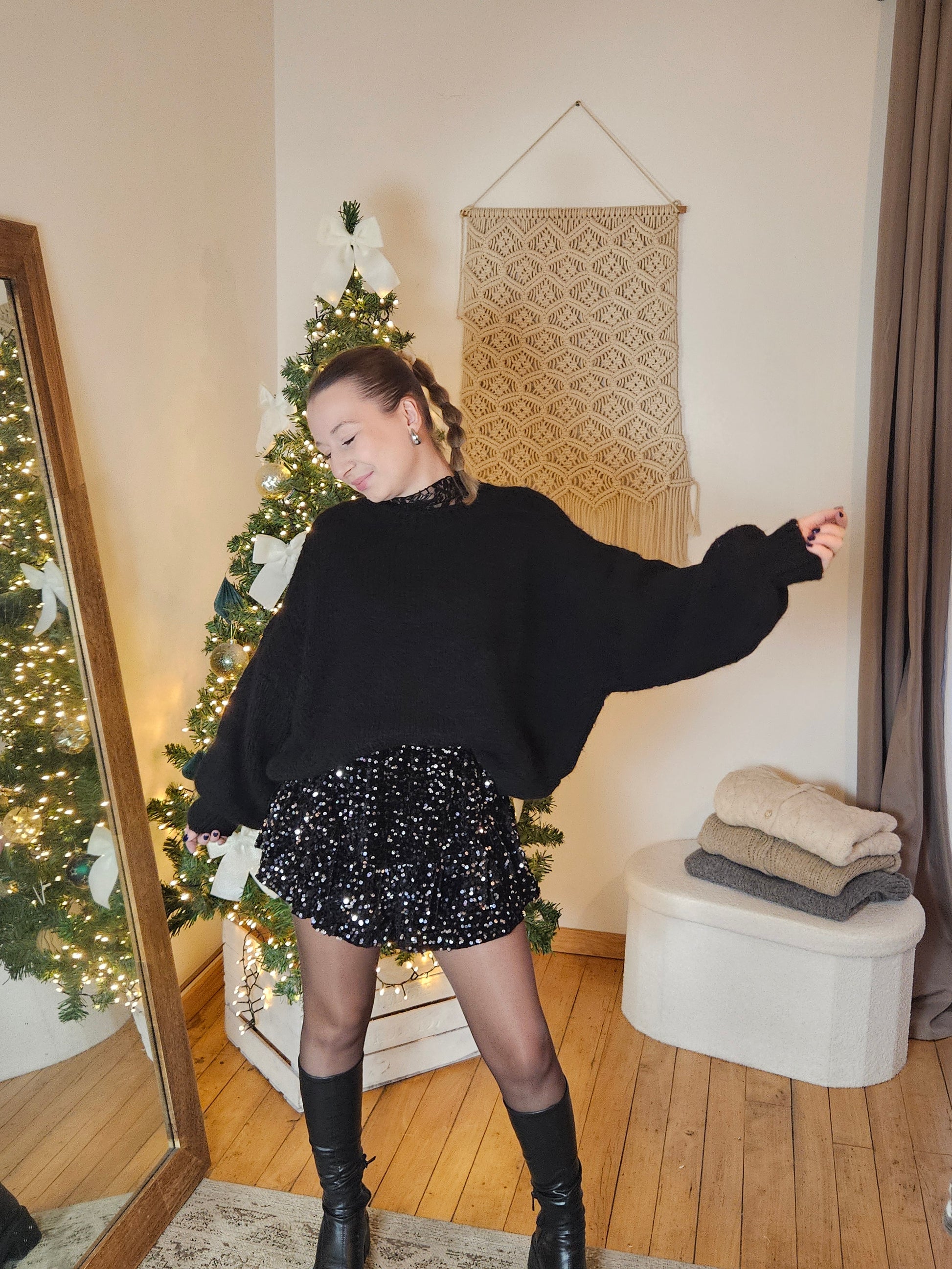 Jupe-short sequins - Violette concept store