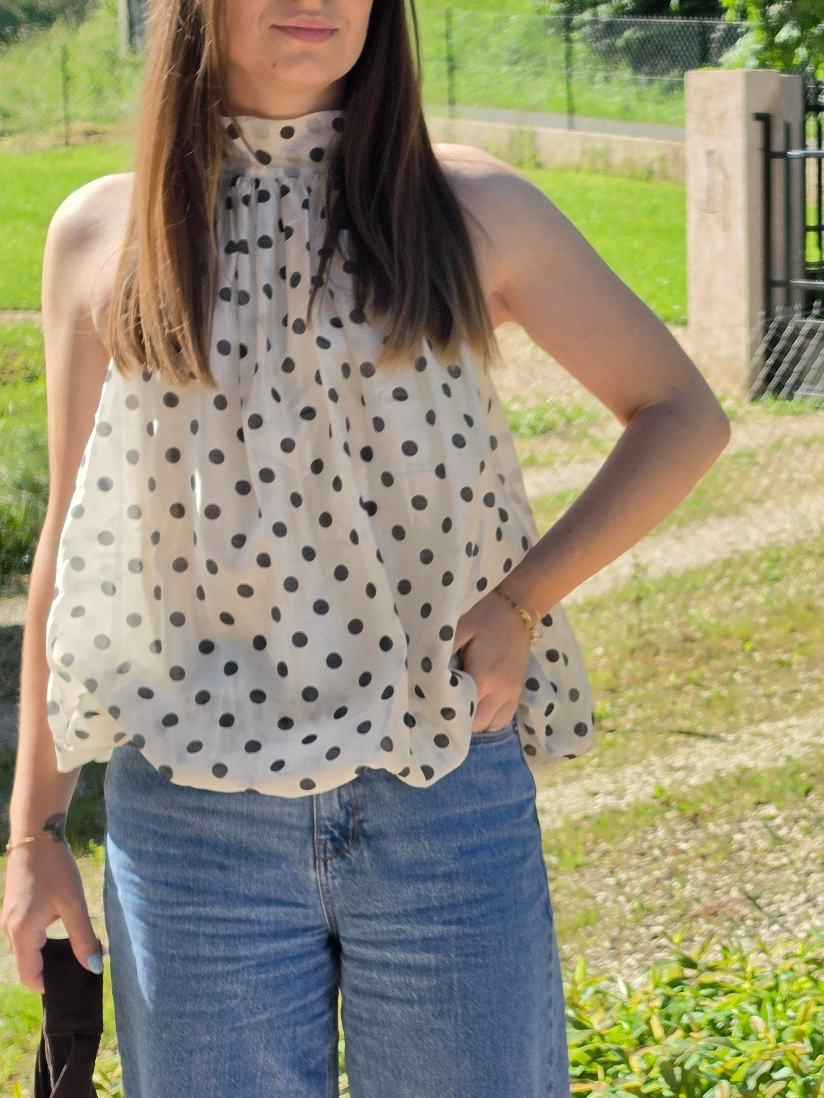 Top ballon à pois - Violette concept store